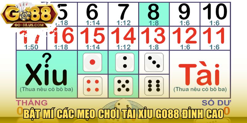 Bật mí các mẹo chơi Tài Xỉu GO88 đỉnh cao